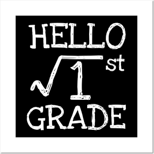 Hello 1st grade Square Root of 1 math Teacher Posters and Art